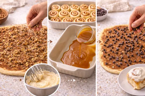 Banana bread cinnamon roll variations