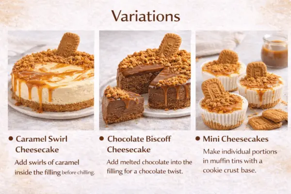 Biscoff Salted Caramel Cheesecake variations