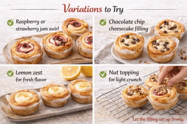 Cheesecake Croissant Buns Variations Cheesecake Croissant Buns variations