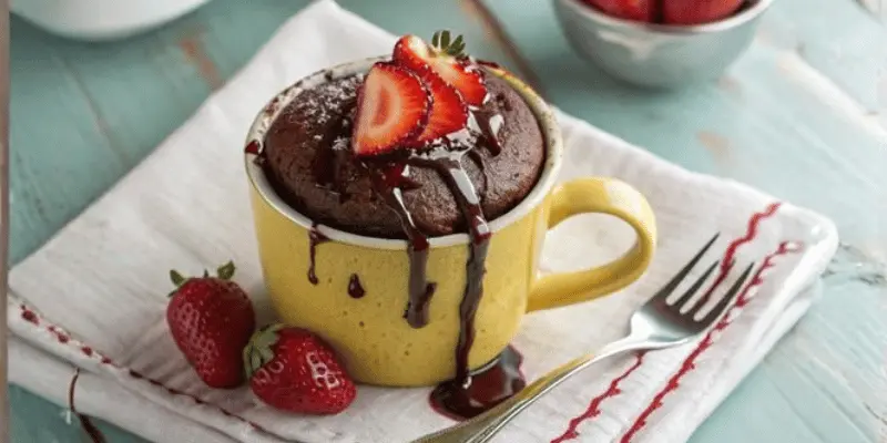 Chocolate Strawberry Mug Cakes Chocolate Strawberry Mug Cakes