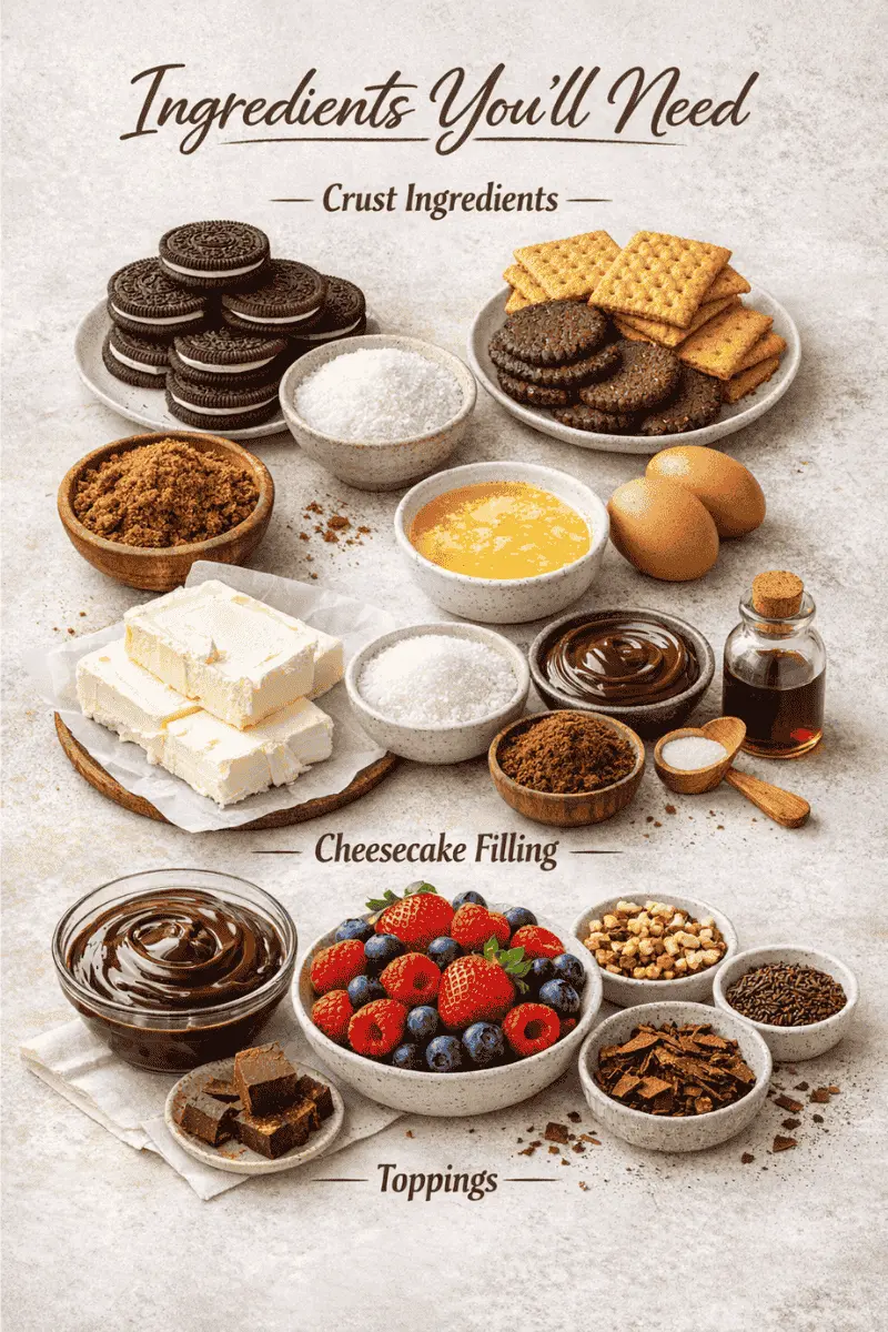 Chocolate cheesecake recipe ingredient