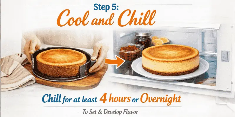 Chocolate cheesecake recipe step 5