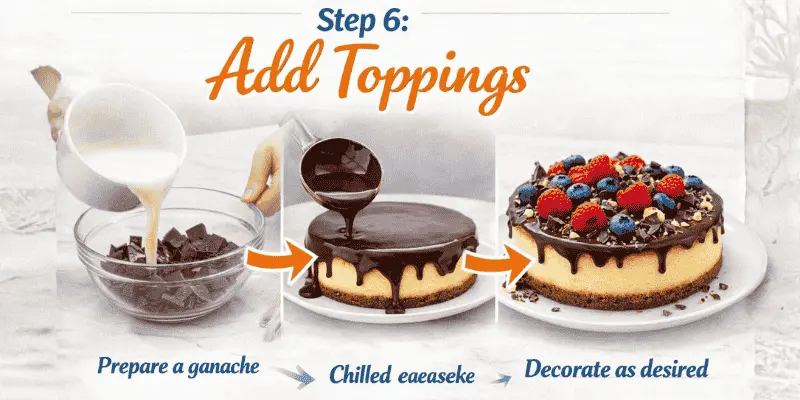 Chocolate cheesecake recipe step 6