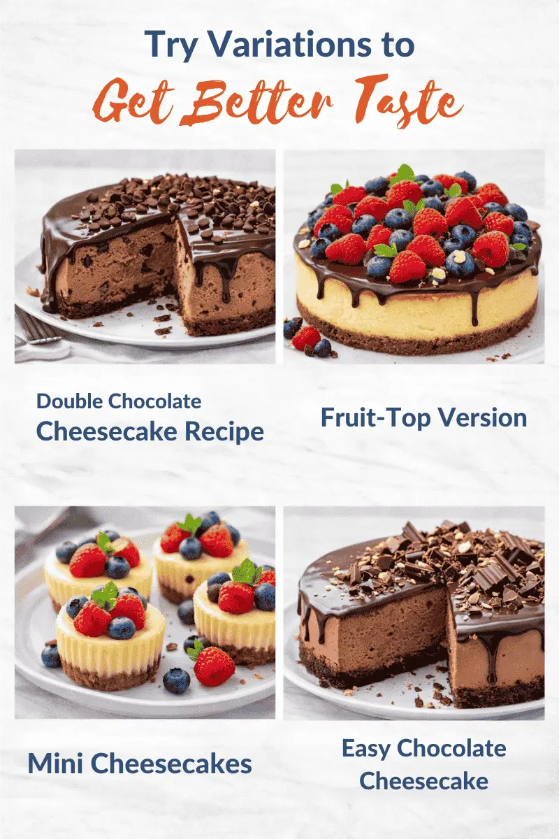Chocolate cheesecake recipe variations
