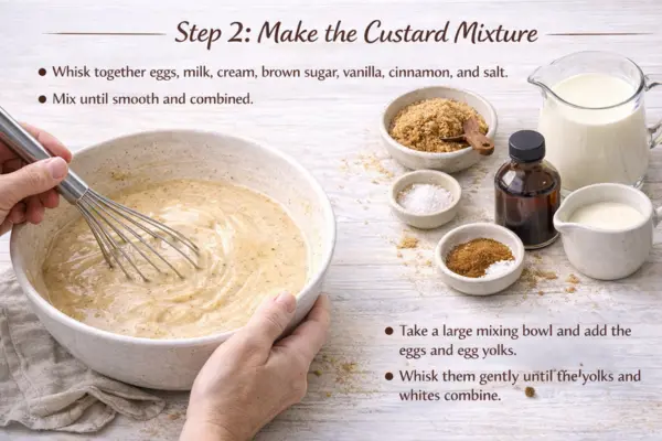 Cinnamon Roll Bread Pudding step 2