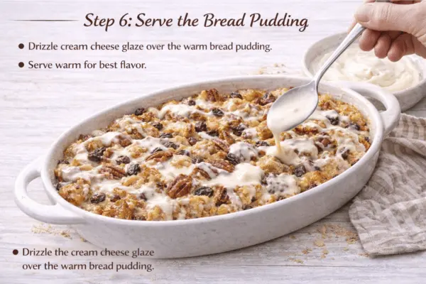 Cinnamon Roll Bread Pudding step 6