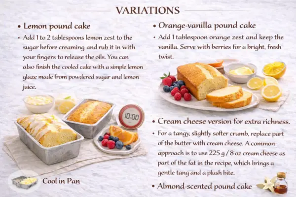 Classic Pound Cake variations