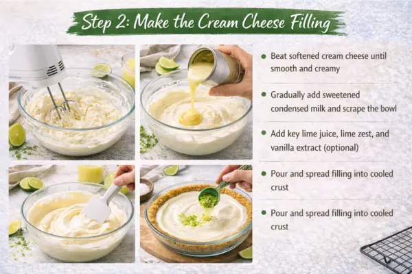 Key Lime Pie with Cream Cheese step 2
