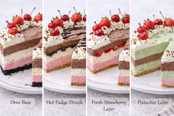 Neapolitan Ice Cream Cake variations