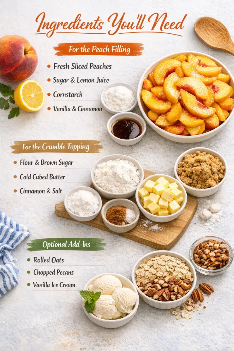 Peach Crumble Recipe ingredient