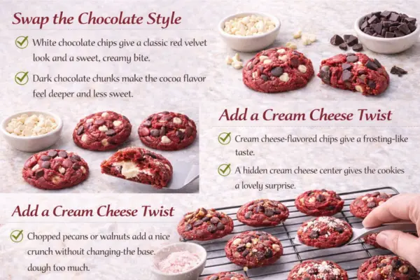Red Velvet Chocolate Chip Cookies Recipe variations
