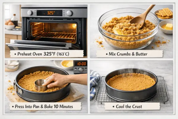 Strawberry cheesecake step 1