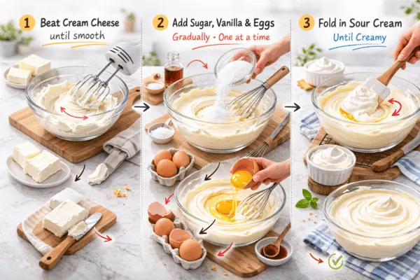 Strawberry cheesecake step 2