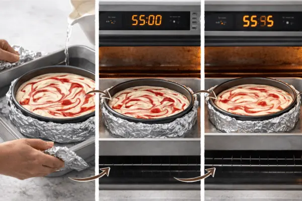 Strawberry cheesecake step 4