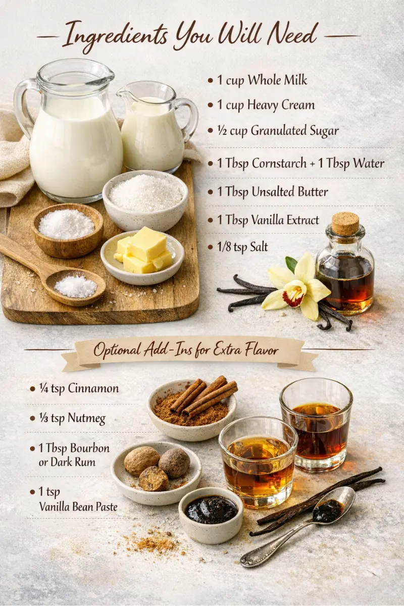 Vanilla Bread Pudding Sauce ingredient