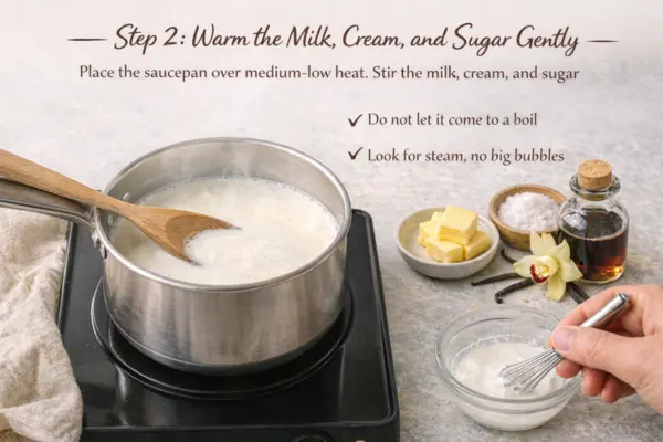 Vanilla Bread Pudding Sauce step 2