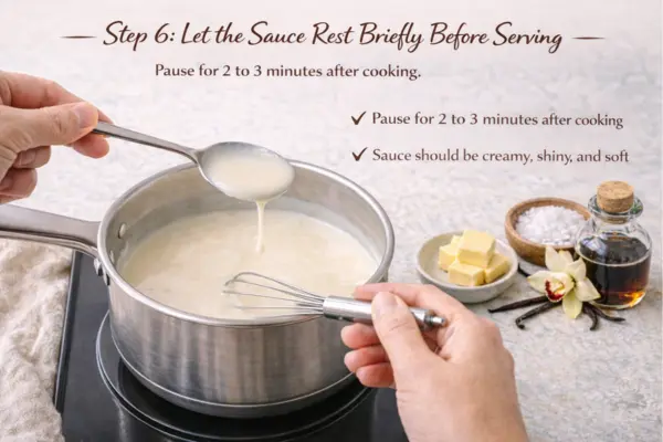 Vanilla Bread Pudding Sauce step 6