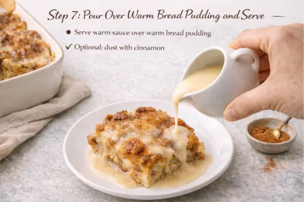 Vanilla Bread Pudding Sauce step 7