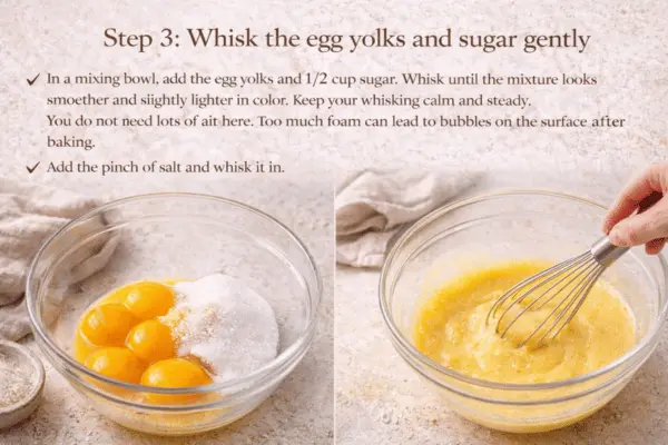 Vanilla creme brulee step 3