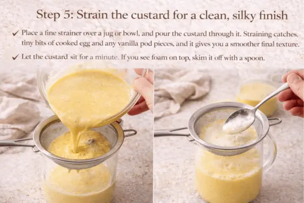 Vanilla creme brulee step 5