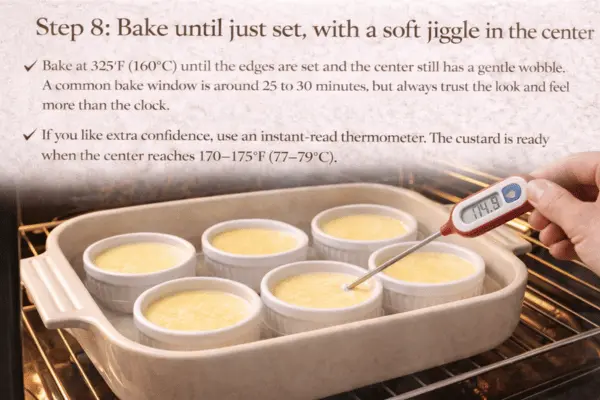 Vanilla creme brulee step 8