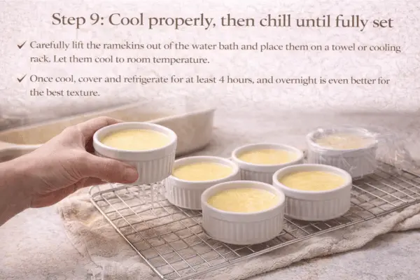 Vanilla creme brulee step 9