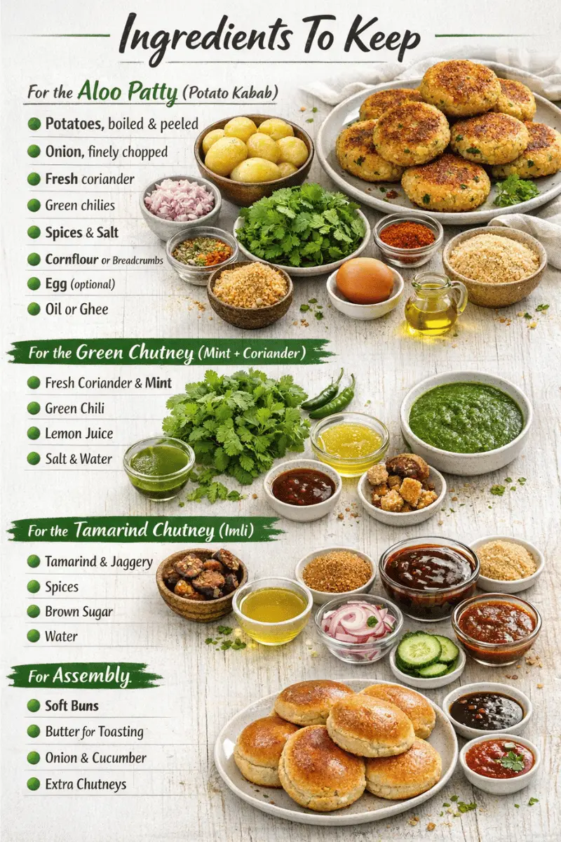 aloo bun kabab ingredients