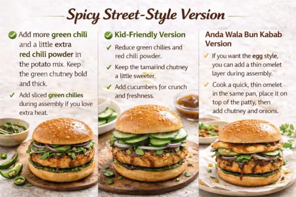 aloo bun kabab variations