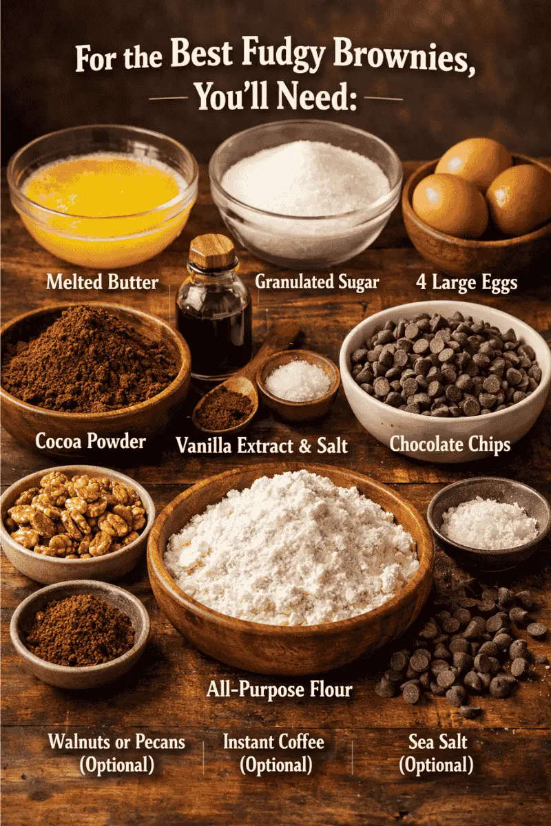 best fudgy brownies recipe ingredients