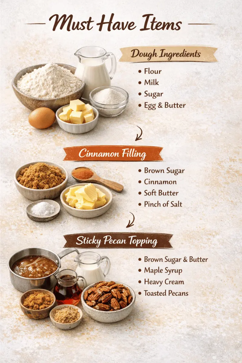 best sticky pecan cinnamon buns ingredients