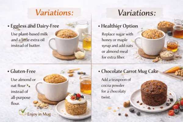 Carrot Mug Cake Variations carrot mug cake variations