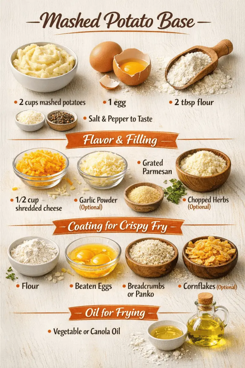 crispy fried mashed potato balls ingredients