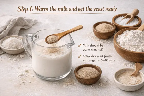 Garlic Butter Dinner Rolls Step 1 garlic butter dinner rolls step 1