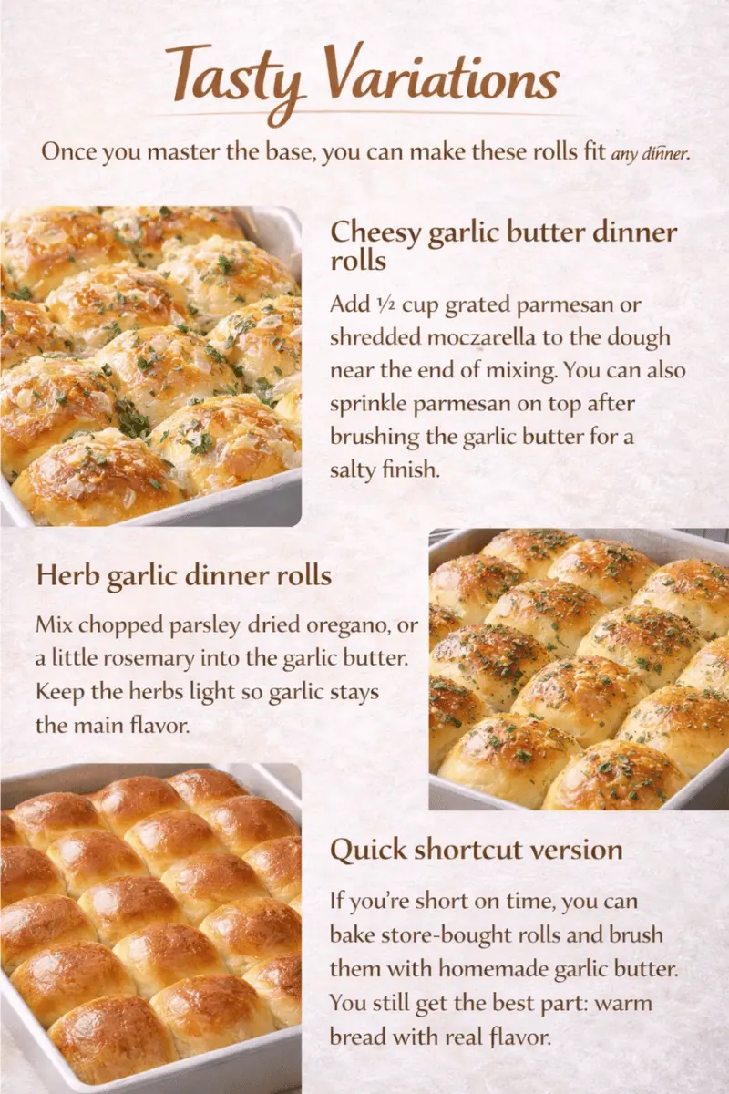 Garlic Butter Dinner Rolls Variations garlic butter dinner rolls variations