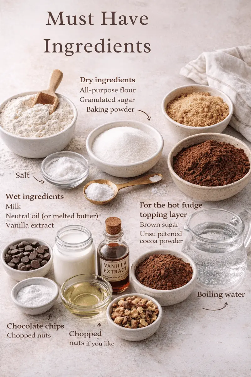 hot fudge chocolate cake recipe ingredients