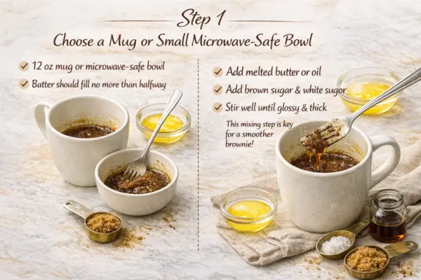 Microwave Single Serve Fudgy Brownies Recipe Step 1 microwave single serve fudgy brownies recipe step 1