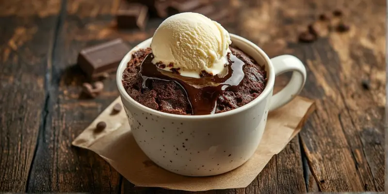 molten lava chocolate mug cake