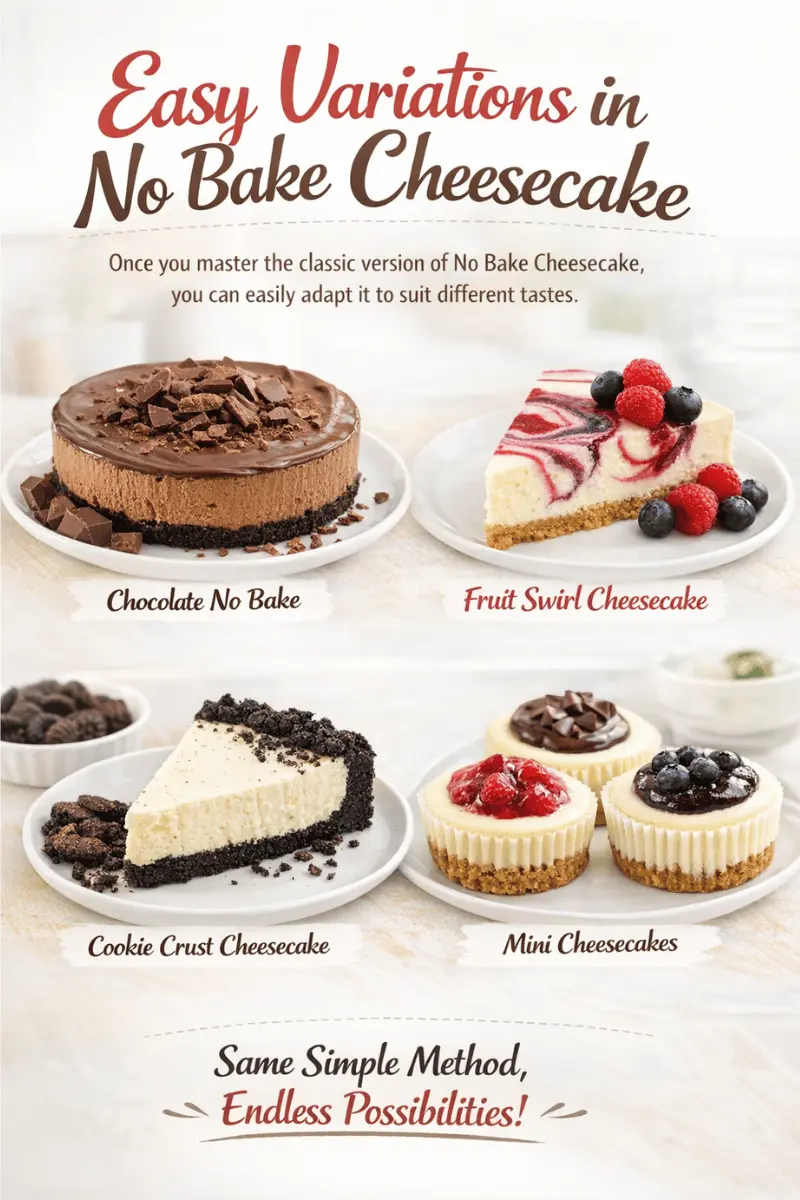 no bake cheesecake recipe variations