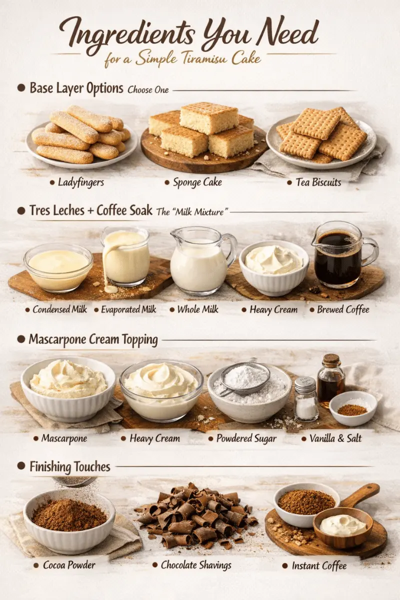 No Bake Tiramisu Tres Leches Cake Ingredients no bake tiramisu tres leches cake ingredients