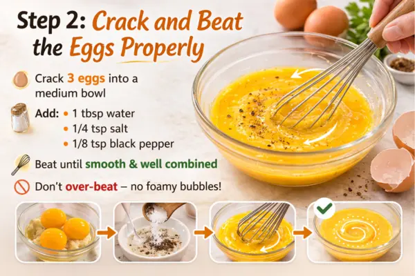 Omelette Recipe Step 2 omelette recipe step 2