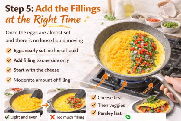 Omelette Recipe Step 5 omelette recipe step 5