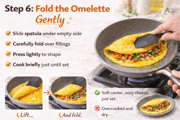 Omelette Recipe Step 6 omelette recipe step 6