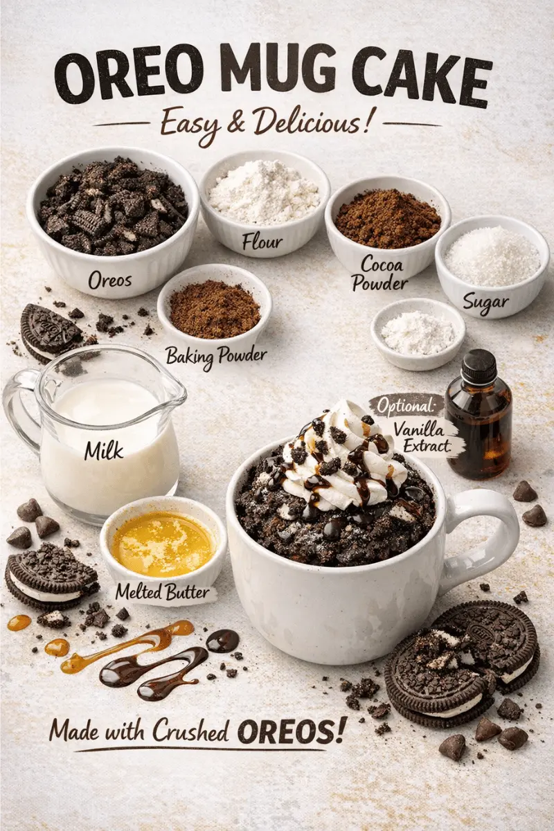 Oreo Mug Cake Recipe Ingredients oreo mug cake recipe ingredients