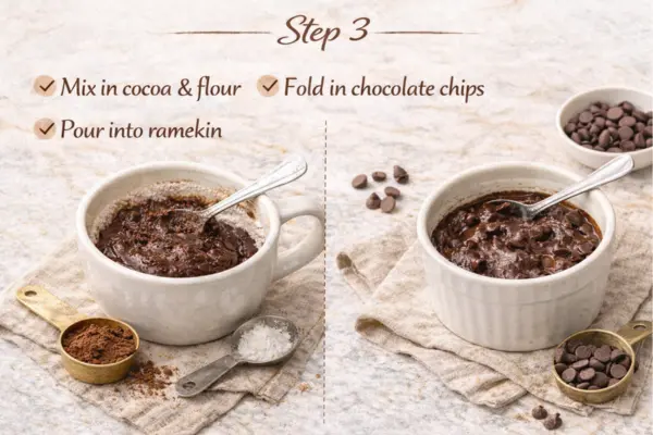 Oven Single Serve Fudgy Brownies Recipe Step 3 oven single serve fudgy brownies recipe step 3