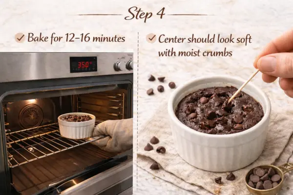 Oven Single Serve Fudgy Brownies Recipe Step 4 oven single serve fudgy brownies recipe step 4