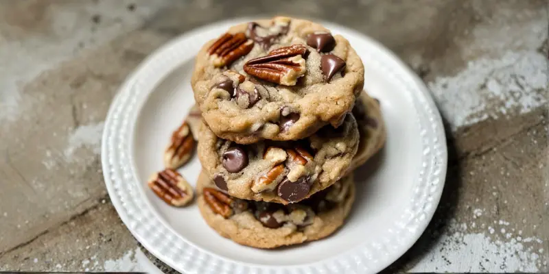 salted caramel pecan chocolate chip cookies