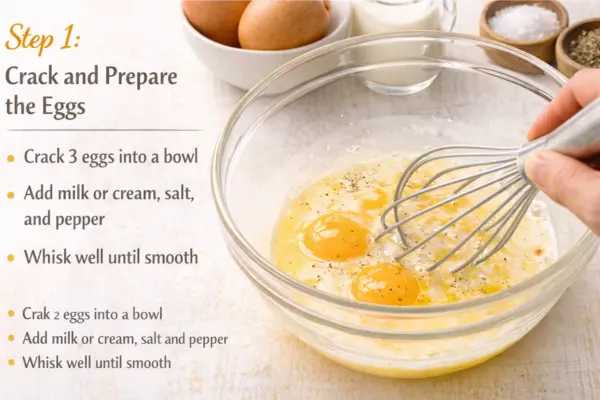 scrambled eggs step 1