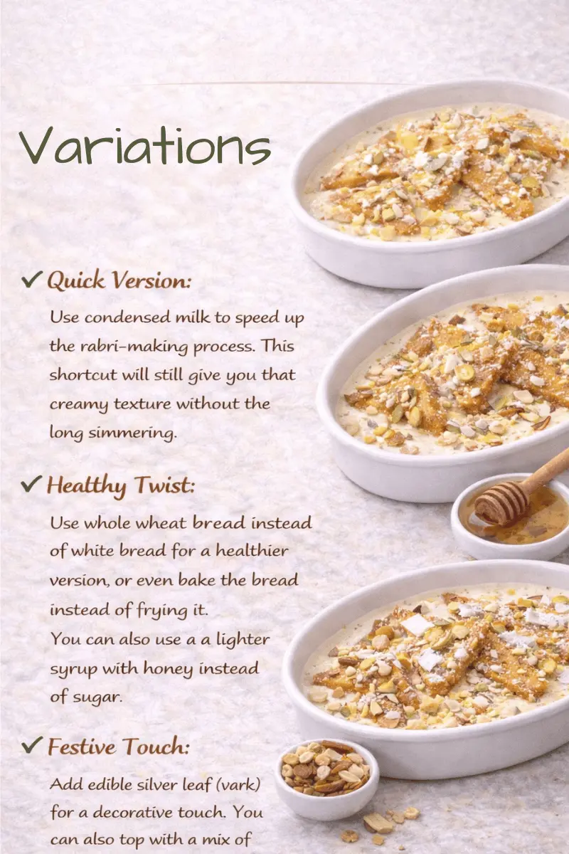 Shahi Tukray Recipe Variations shahi tukray recipe variations