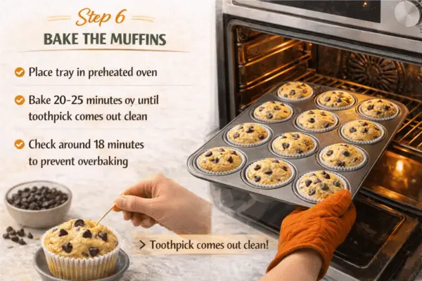 Banana Chocolate Chip Muffins Step 6 Banana Chocolate Chip Muffins step 6