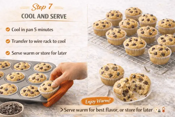 Banana Chocolate Chip Muffins Step 7 Banana Chocolate Chip Muffins step 7